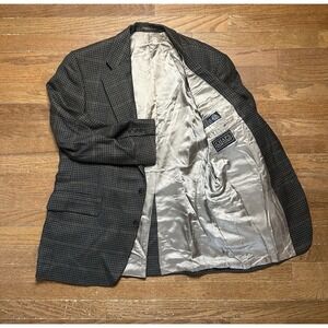 Vintage Chaps Ralph Lauren Men's Blazer Sport Coat 42R‎ Wool Houndstooth Canada